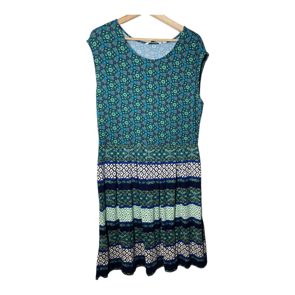 Isaac Mizrahi Live Cap Sleeve Dress XL QVC Modest Womens Knee Length